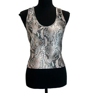 EVOLUTION and Creation animal snake print tank top size L
